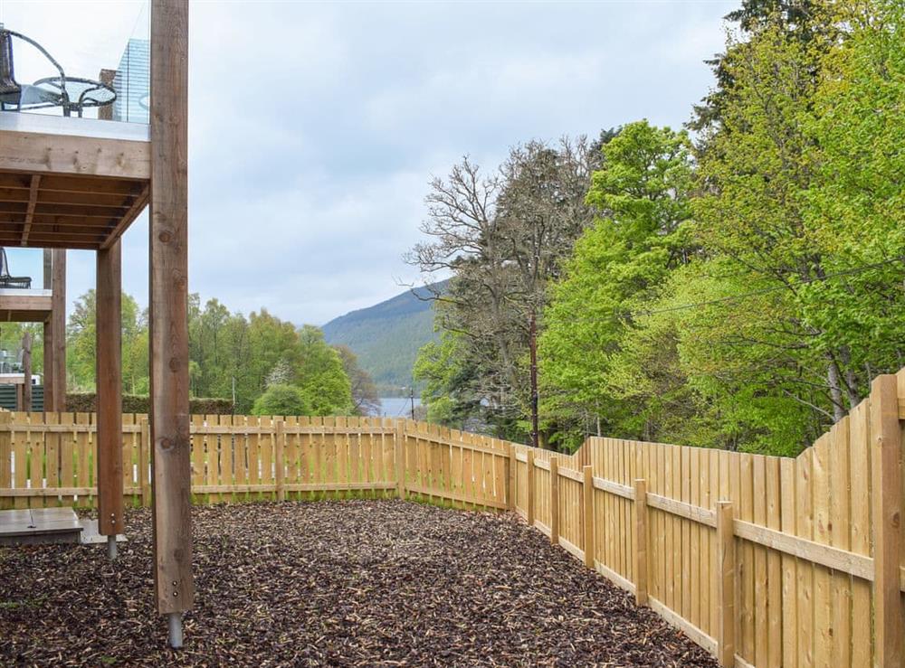 Viuews towards Loch Tay from the garden area at Anemone in Kenmore, near Aberfeldy, Perthshire