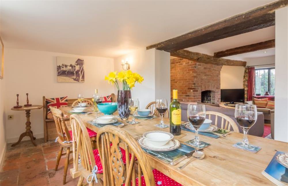 Ground floor: Dining room leading to Sitting room at Angel Cottage, Great Walsingham