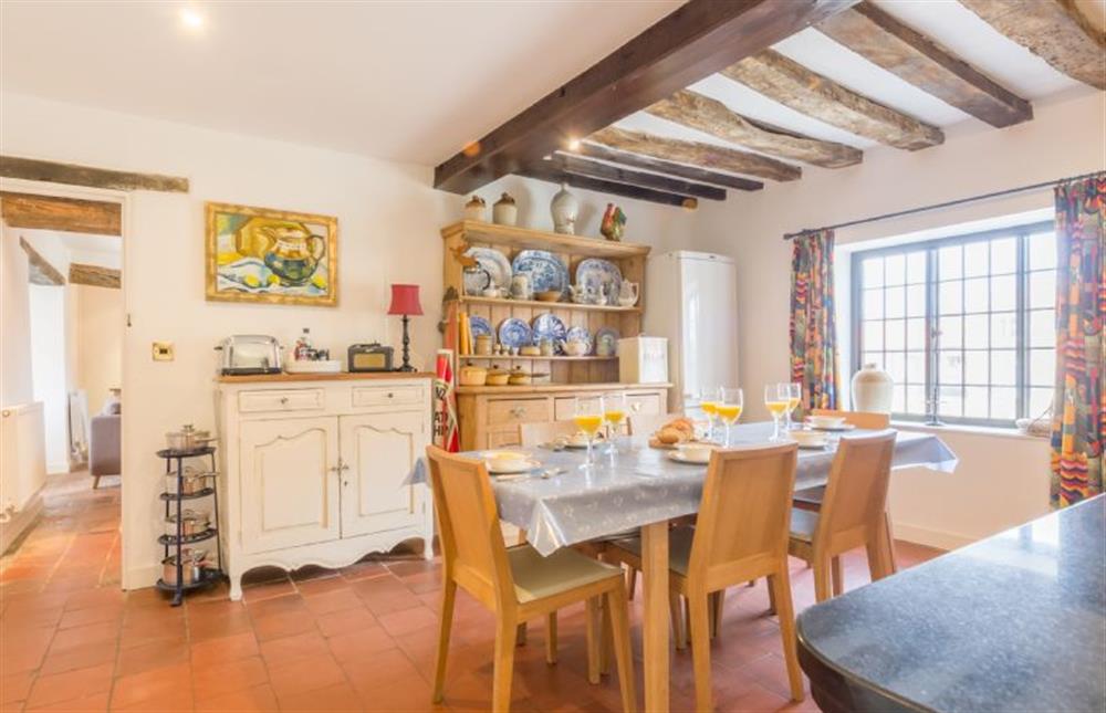 Ground floor: Kitchen / Breakfast room with large table at Angel Cottage, Great Walsingham