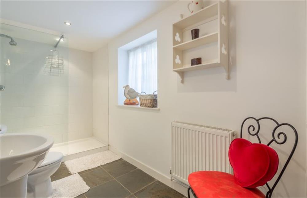 Ground floor: Wetroom with walk-in shower at Angel Cottage, Great Walsingham