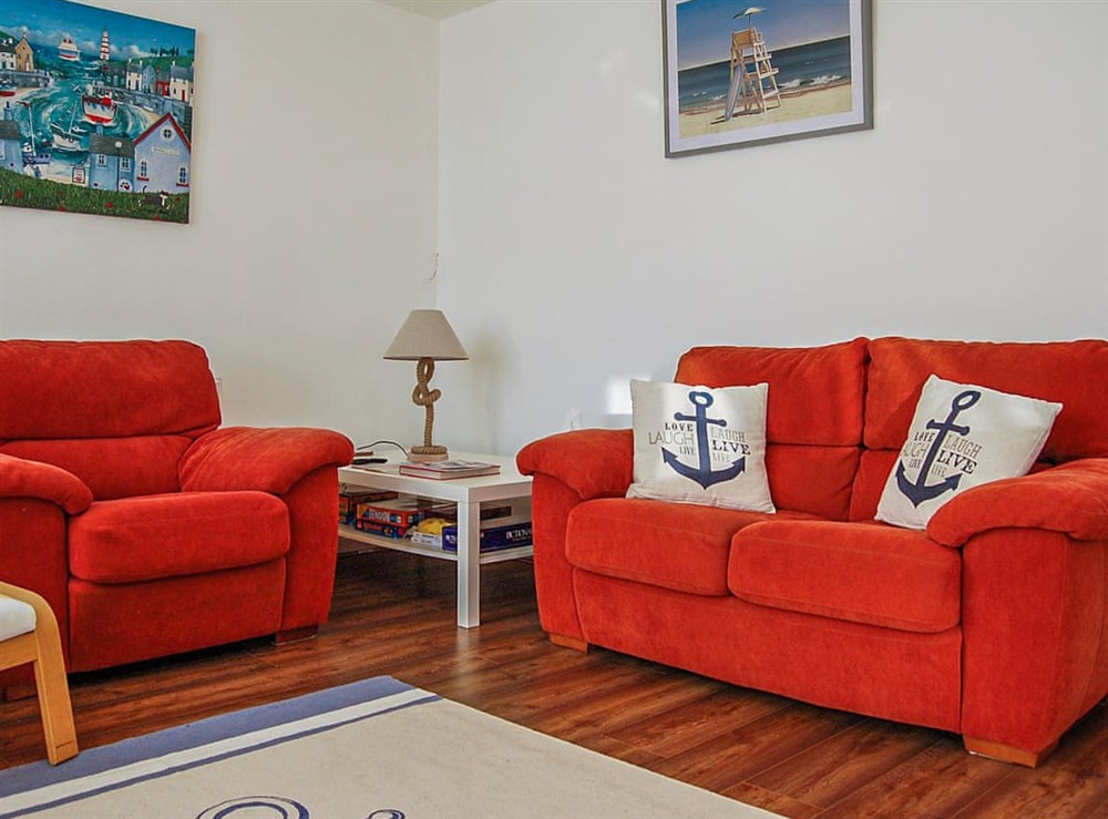 Living room at Angorfa Family Holiday House in Aberdovey, Gwynedd