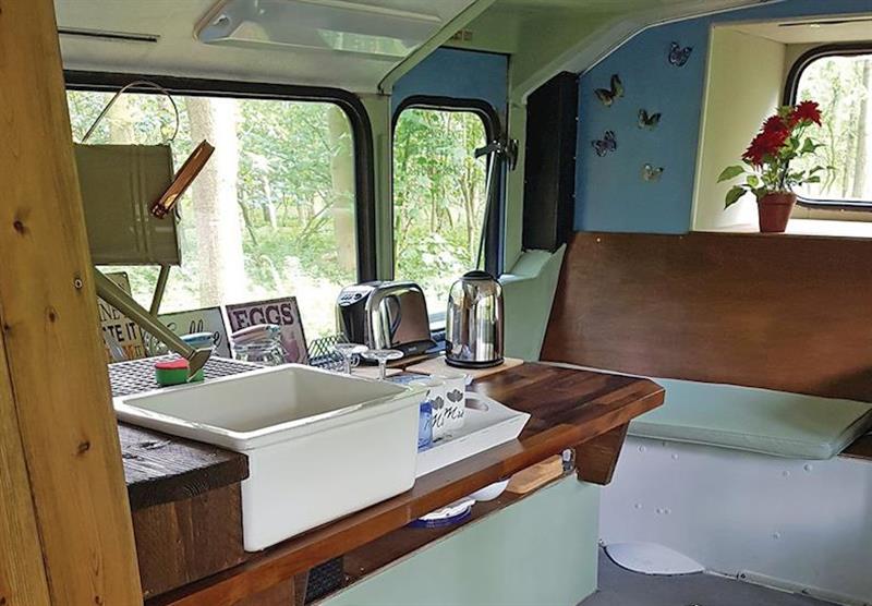 Inside the Glamping Bus