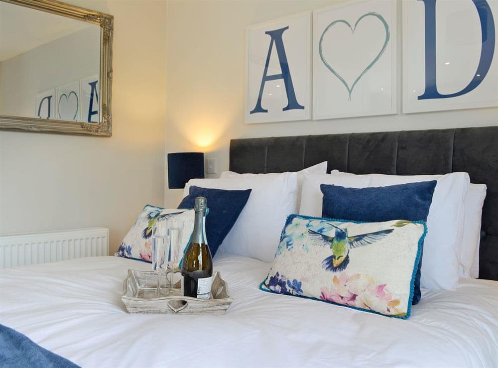 Romantic bedroom area at Annabelles Den in Gatehouse of Fleet, near Kirkcudbright, Dumfries and Galloway, Kirkcudbrightshire