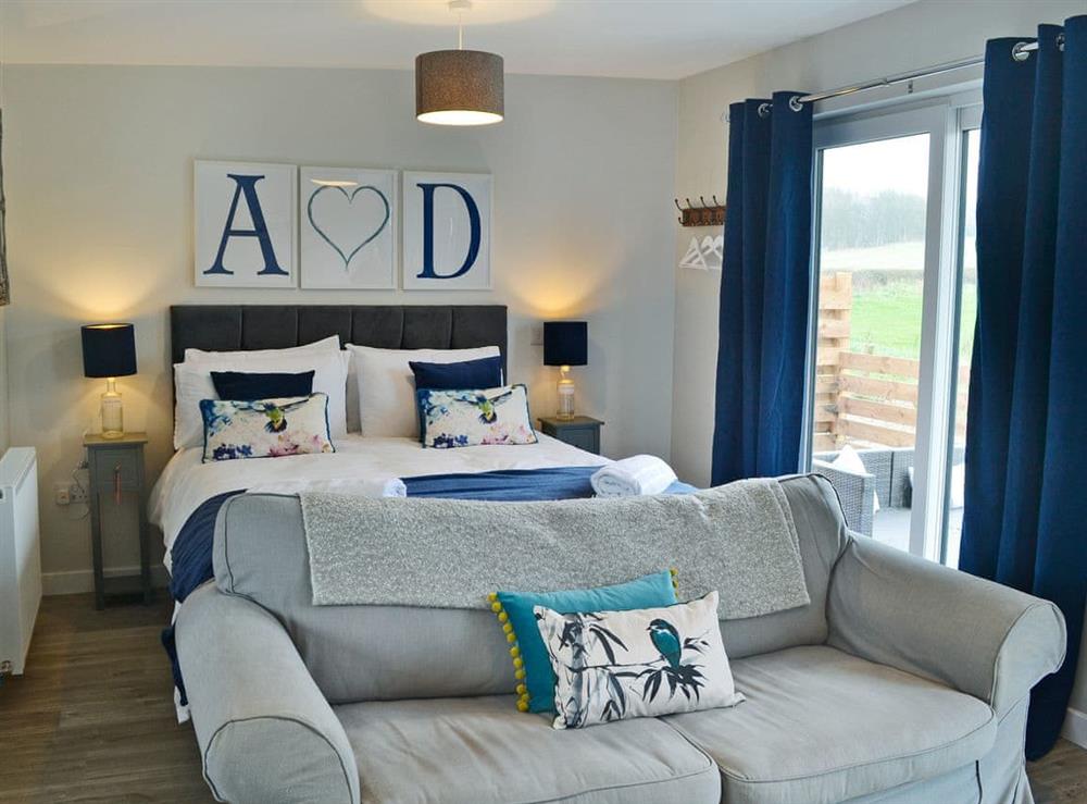 Tastefully decorated open-plan interior at Annabelles Den in Gatehouse of Fleet, near Kirkcudbright, Dumfries and Galloway, Kirkcudbrightshire