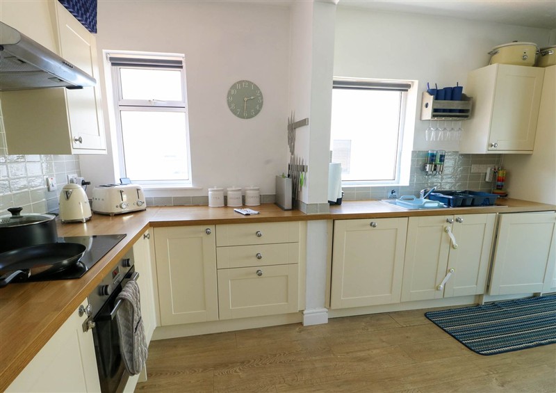 This is the kitchen at Annedd Wen, Rhosneigr