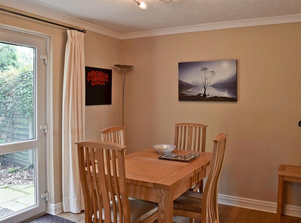 Dining area at Annes Cottage in Keswick, Cumbria