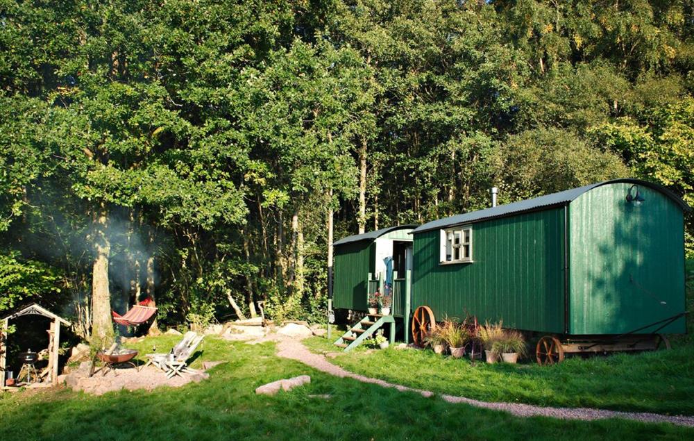 Anne’s Hut is set in a green and totally secluded meadow and on the edge of a natural wood  (photo 2) at Annes Hut, Penterry