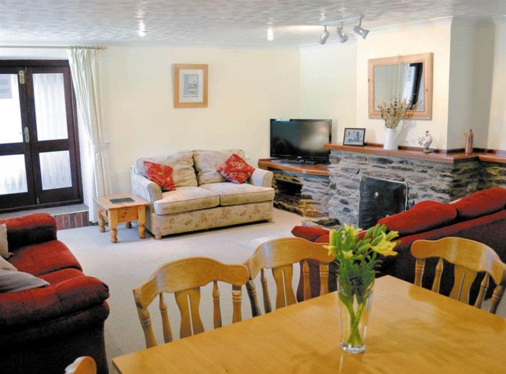 Living room at Anneth Lowen in Mevagissey, St. Austell, Cornwall