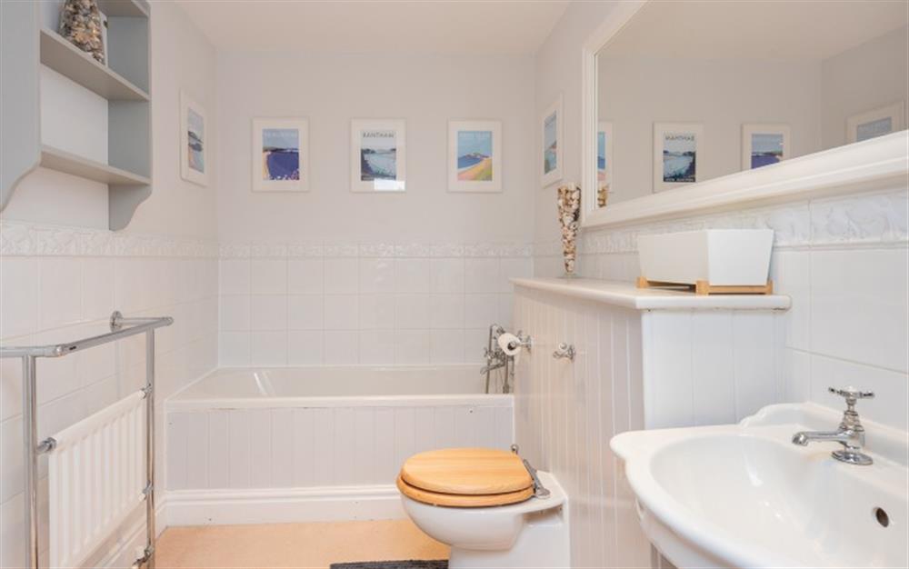 The family bathroom.  at Annies Cottage in Thurlestone