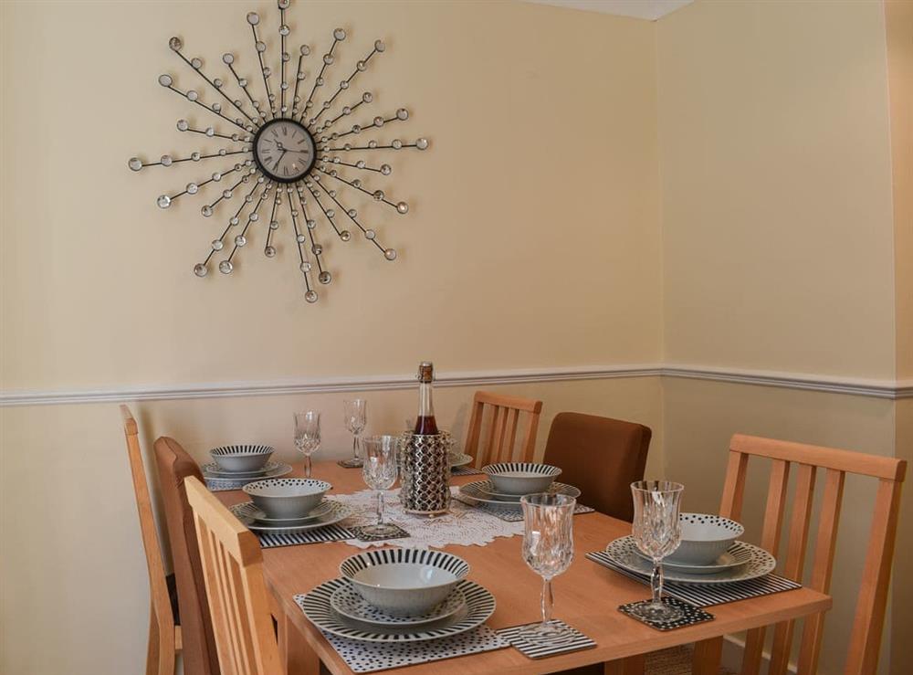Dining area at Annies Place in Whitby, Yorkshire, North Yorkshire