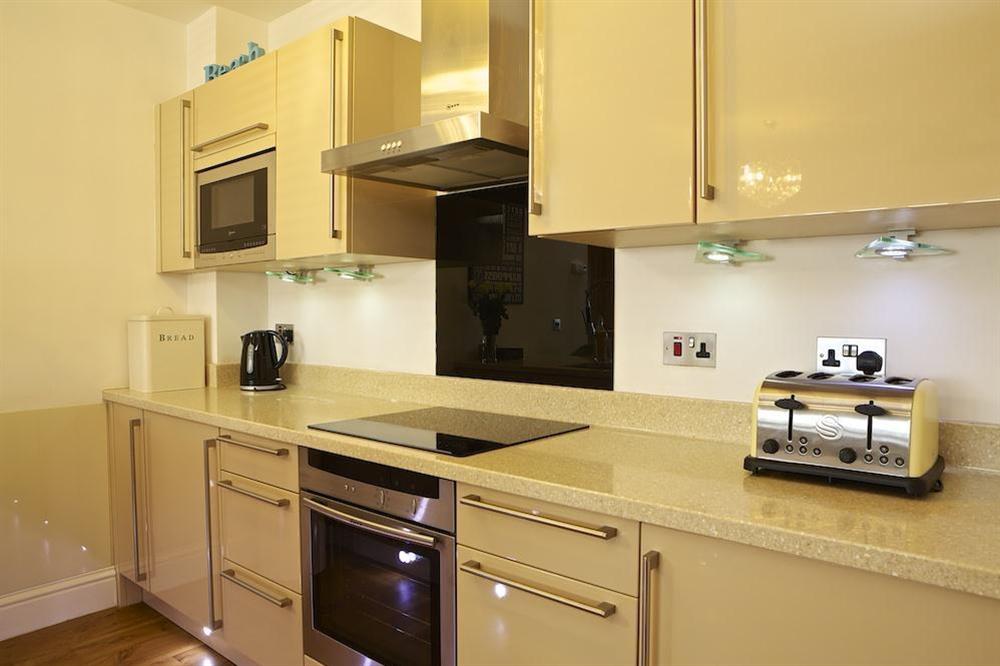 Stylish kitchen at Apartment 1, At The Beach in Torcross, Nr Kingsbridge