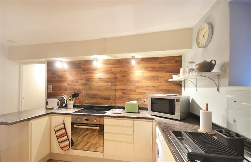 The kitchen at Apartment 1, Buller House, Looe
