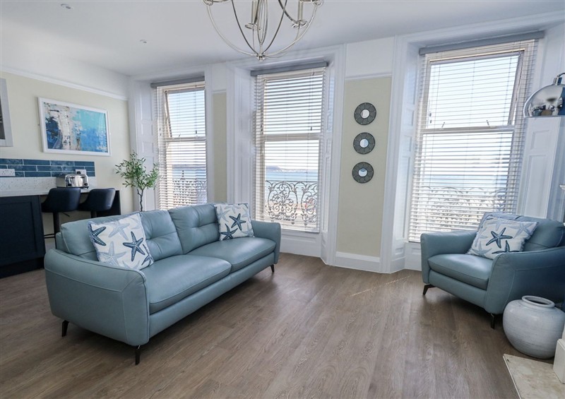 The living area at Apartment 1, Weymouth
