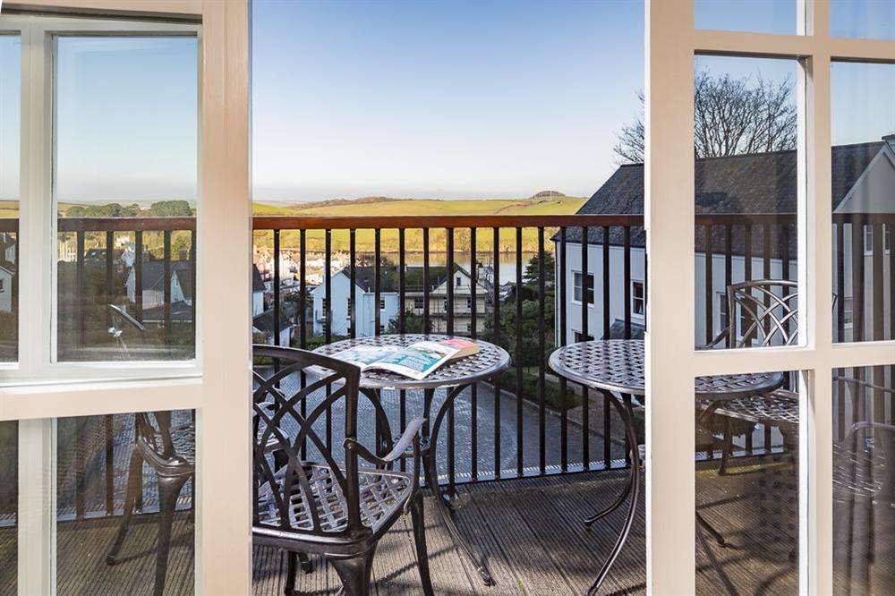 Views over the estuary from the spacious balcony at Apartment 14, Combehaven in Allenhayes Road, Salcombe