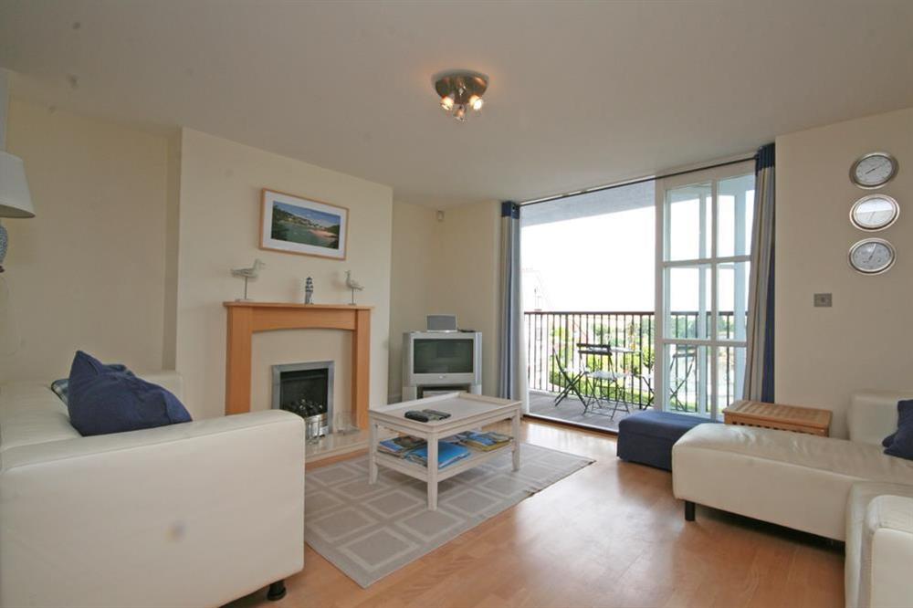 Living room area at Apartment 15 Combehaven in Allenheyes Road, Salcombe