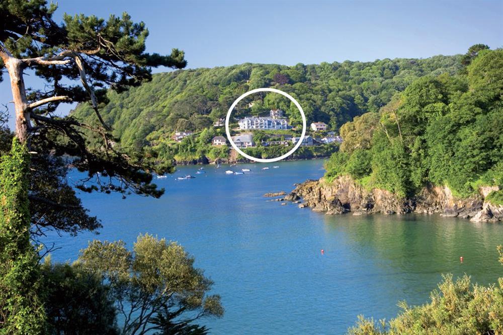 Bolt Head Apartments are circled at Apartment 19, Bolt Head in South Sands, Salcombe