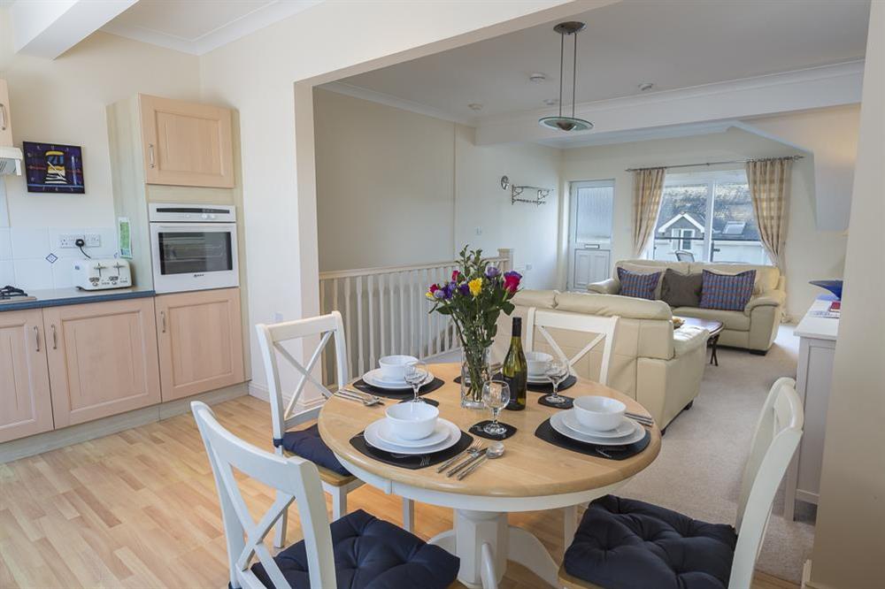 Open plan dining area at Apartment 19, Bolt Head in South Sands, Salcombe