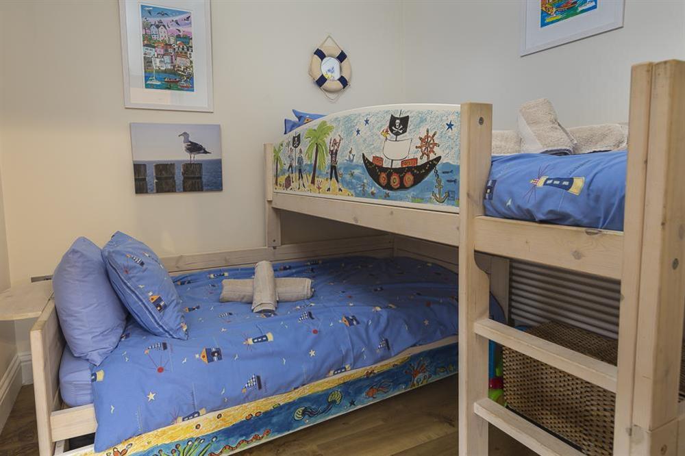 Childrens bedroom with built-in cabin beds at Apartment 2, At The Beach in Torcross, Nr Kingsbridge