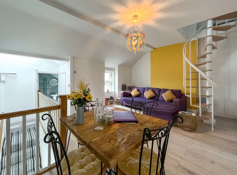 Open plan living space at Apartment 2 in Llandudno, Gwynedd