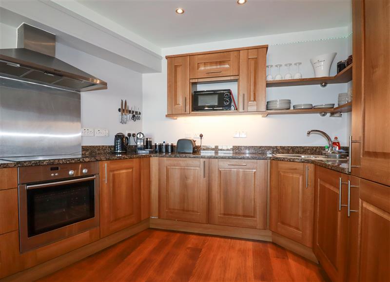 The kitchen at Apartment 2, Newquay
