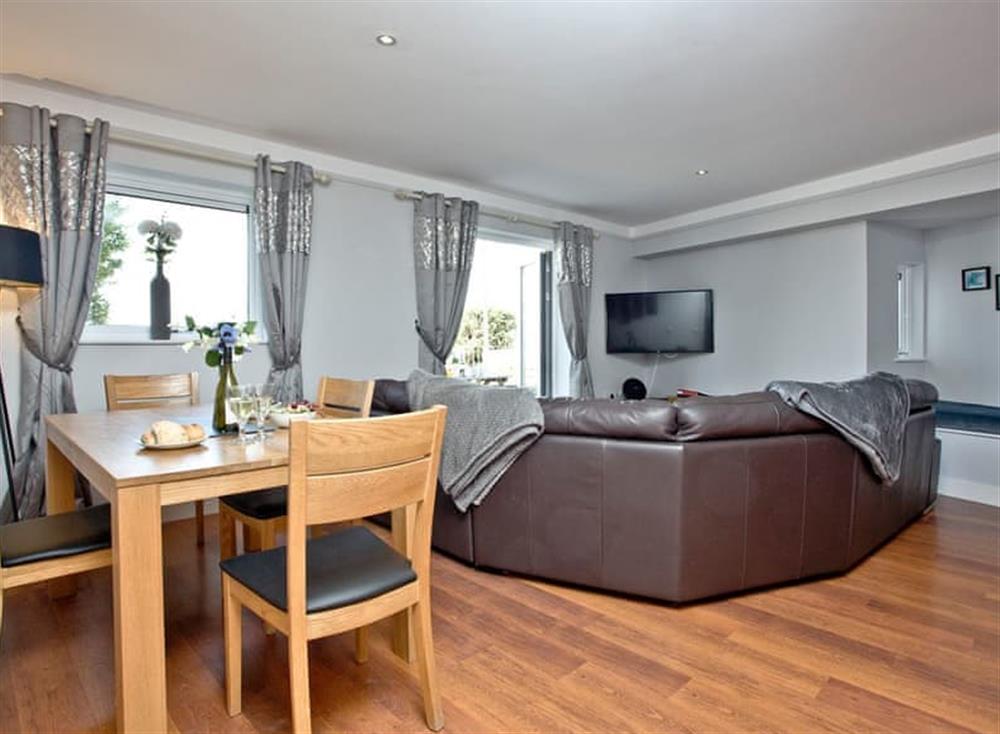 Spacious open plan living space at Apartment 2, Ocean 1 in Newquay, Cornwall