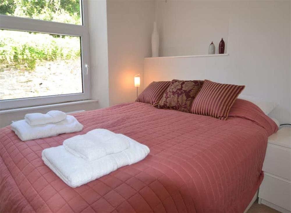 Comfortable double bedroom at Apartment 2 The Wheelhouse in Fowey, Cornwall