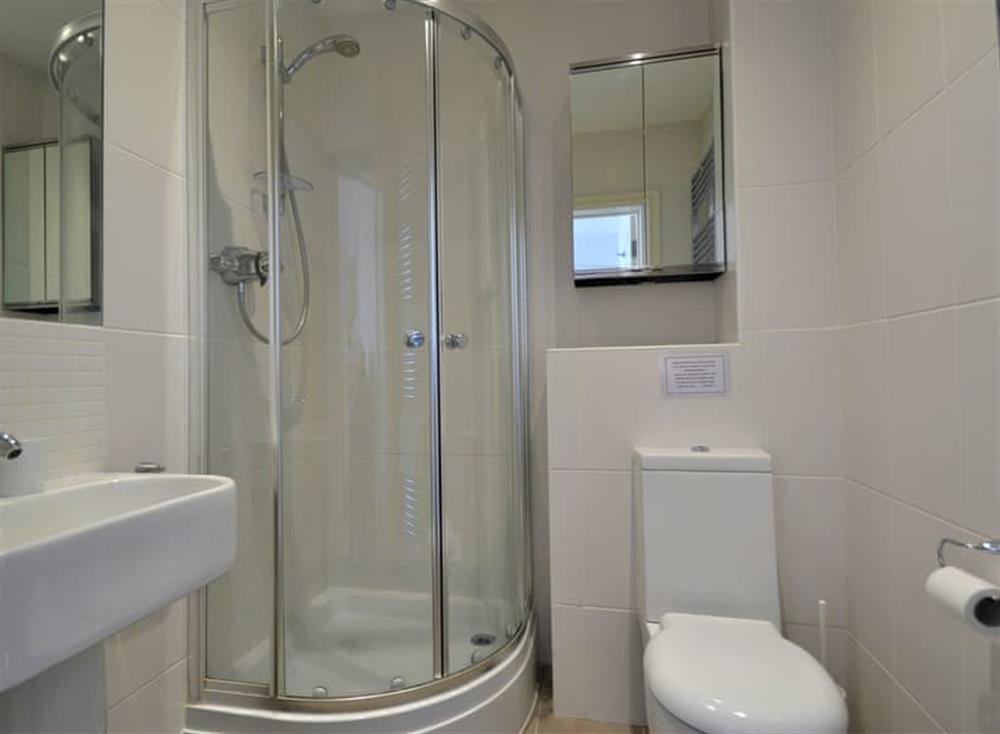 Fabulous en-suite shower room at Apartment 2 The Wheelhouse in Fowey, Cornwall