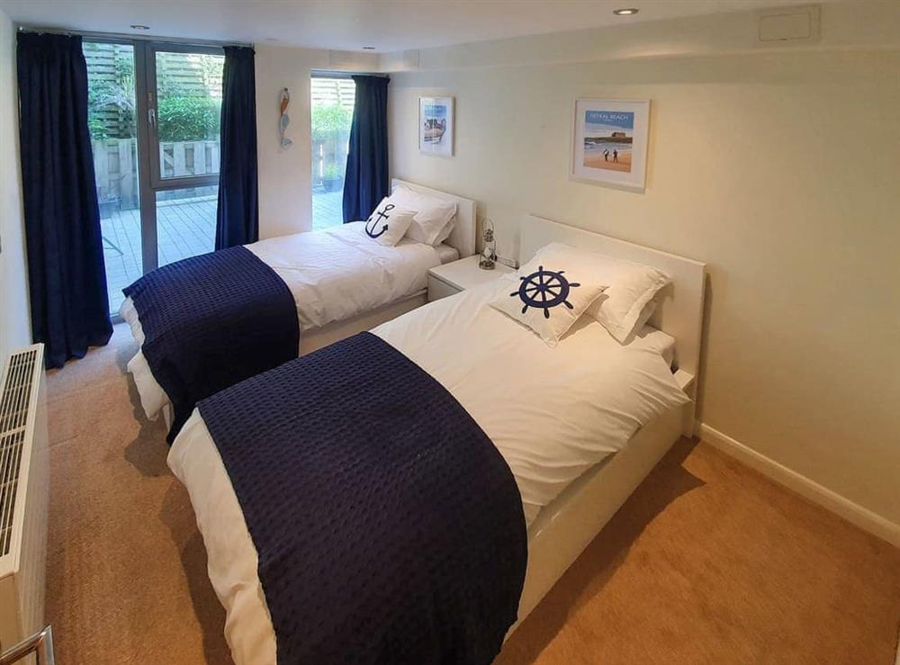 Twin bedroom at Apartment 4, Zinc in Newquay, Cornwall