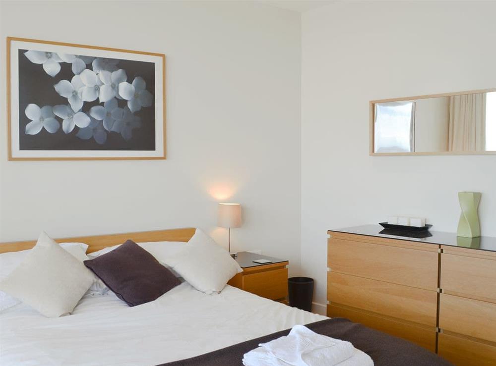 Comfortable double bedroom at Apartment 50 in Westward Ho!, Devon