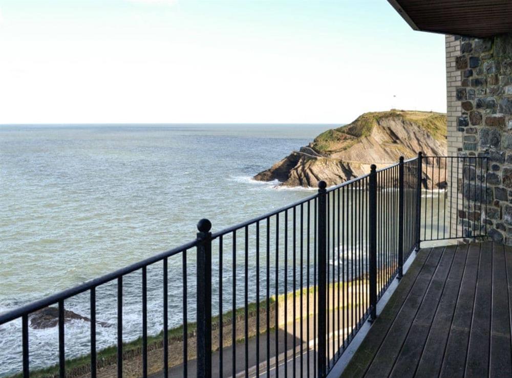 Balcony with sea views at Apartment 6 in Ilfracombe, Devon., Great Britain