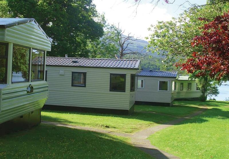 The caravan setting at Appin Holiday Homes in Argyll, Scotland