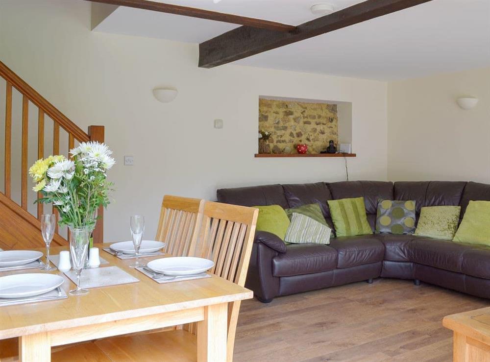 Light and airy open plan living space at Apple Barrel Barn in Dunkeswell Abbey, near Honiton, E. Devon., Great Britain