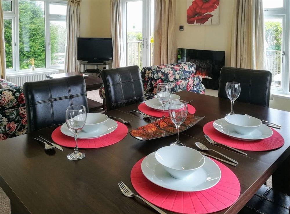 Convenient dining area at Apple Blossom Cottage in St Ervan, near Padstow, Cornwall