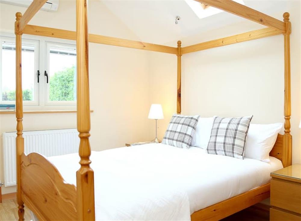 Four Poster bedroom at Apple Blossom View in Chilham, Kent