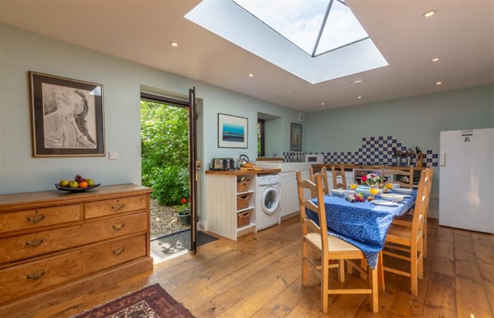 Ground floor:  Kitchen/dining room with feature skylight at Apple Tree Barn, Langham near Holt