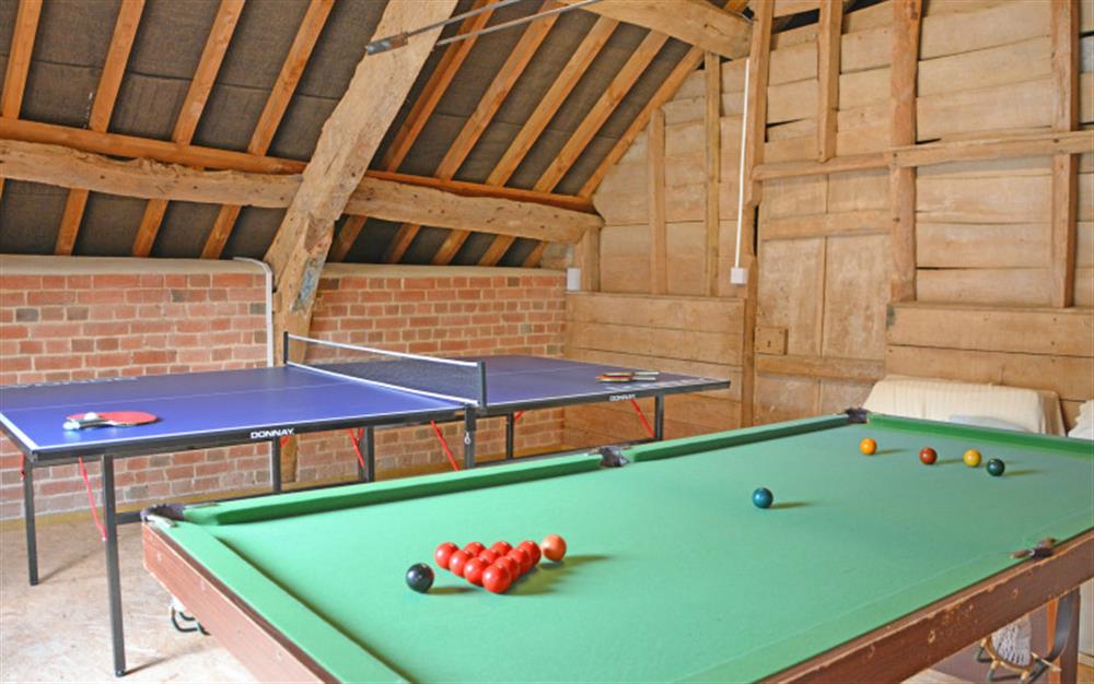 The games room at Apple Tree Cottage, Awliscombe in Honiton