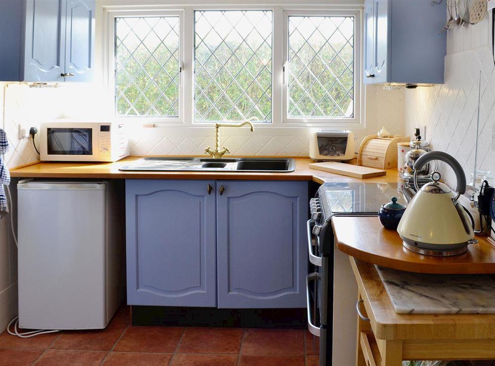 Kitchen at Apple Tree Cottage in Charmouth, Dorset