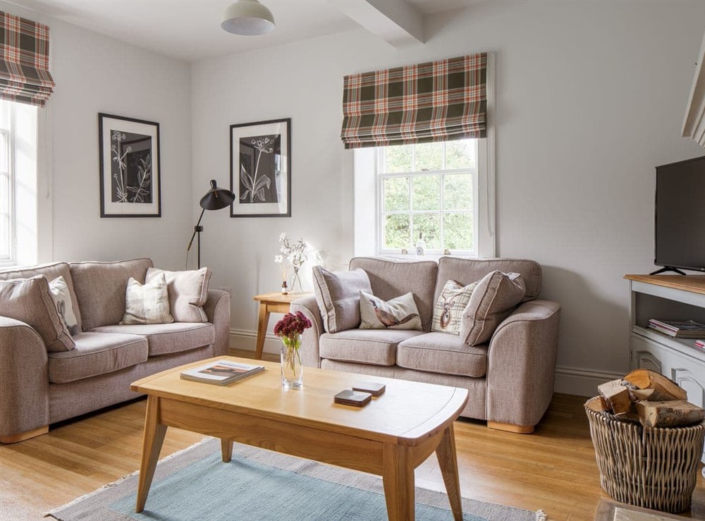 Living room at Apple Tree Cottage in Harewood, near Leeds, West Yorkshire