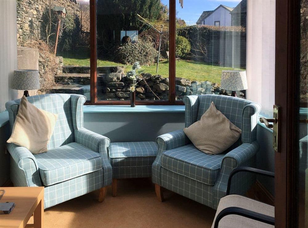 light and airy conservatory with garden views at Apple Tree Cottage in Threlkeld, near Keswick, Cumbria