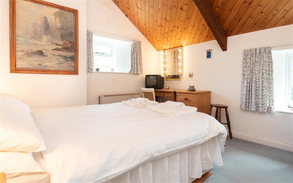 The master bedroom with estuary views at Apple Tree in East Portlemouth