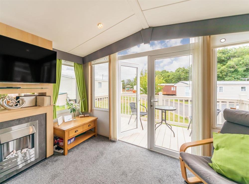 Living area at Apple Tree Lodge in Felton, Northumberland