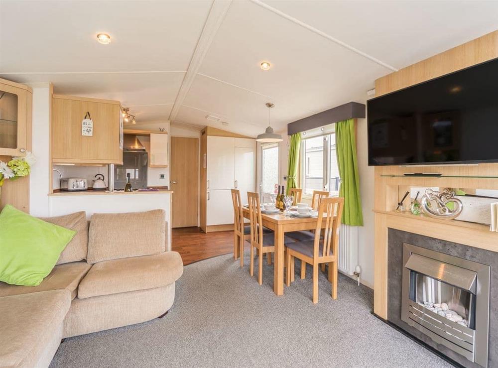Open plan living space at Apple Tree Lodge in Felton, Northumberland
