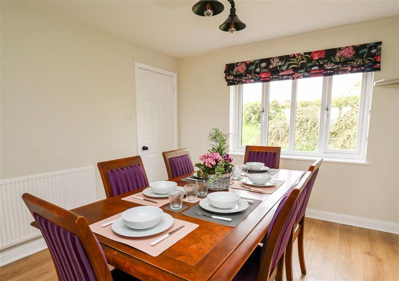 The dining area at Applecroft, Boraston near Tenbury Wells