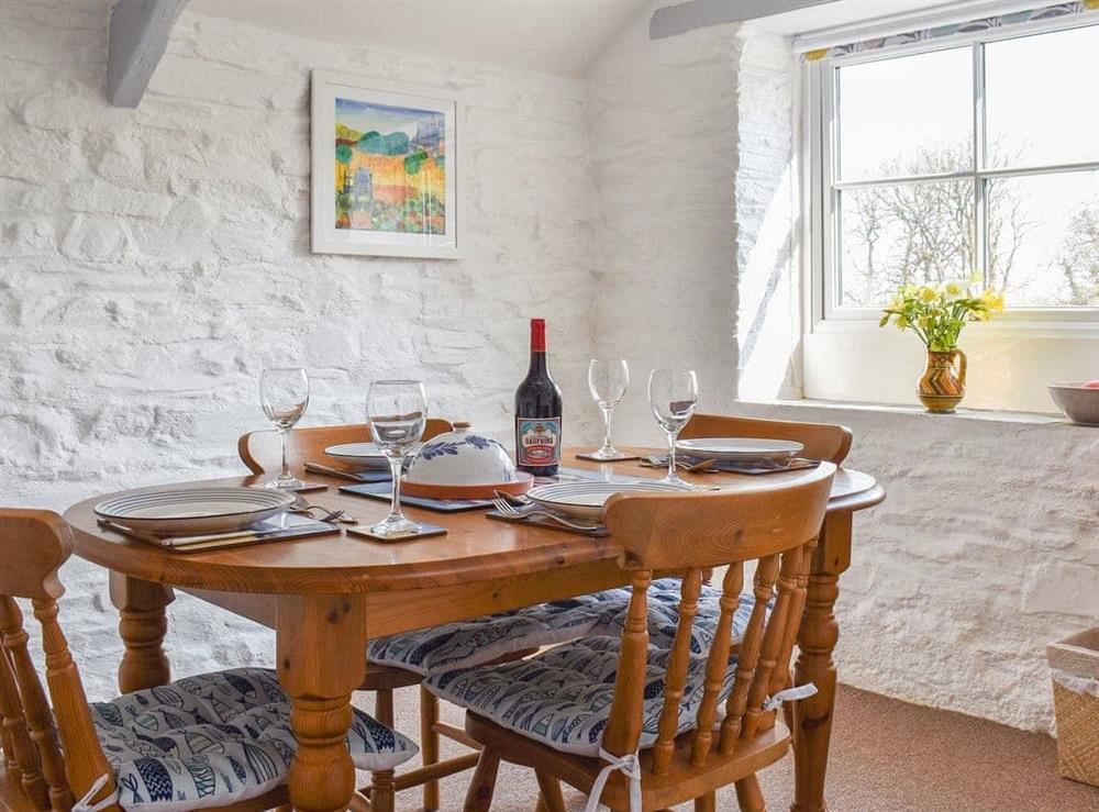 Dining room at Appleloft in Pencuke, near Bude, Cornwall