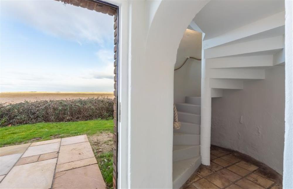 Entrance to the look-out tower at Appletree Barn, Brancaster near Kings Lynn