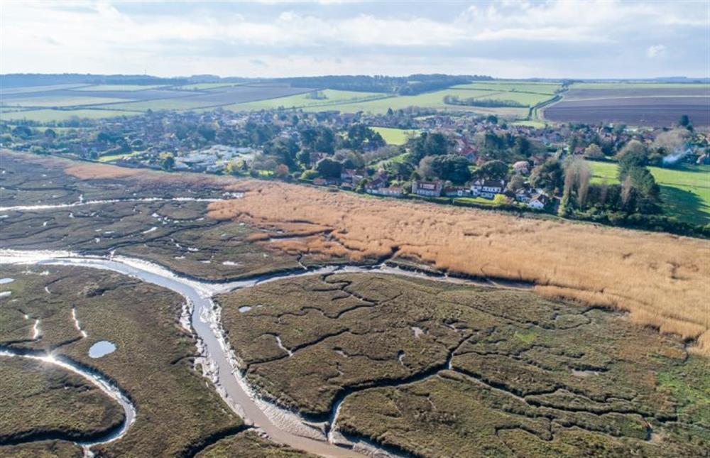 View across the salt marshes towards Brancaster