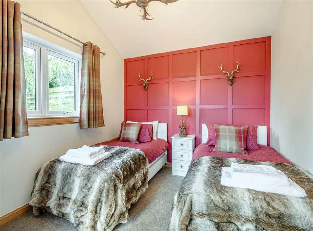Twin bedroom at Appletree Lodge in Ayr, Ayrshire
