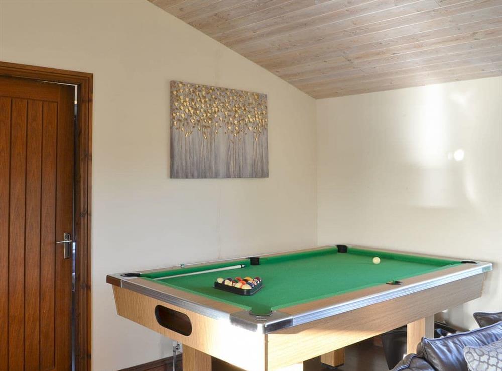 Pool table at Appletree Lodge in Newton-on-Derwent, near York, Yorkshire, North Yorkshire
