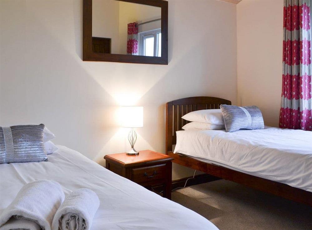Twin bedroom at Appletree Lodge in Newton-on-Derwent, near York, Yorkshire, North Yorkshire