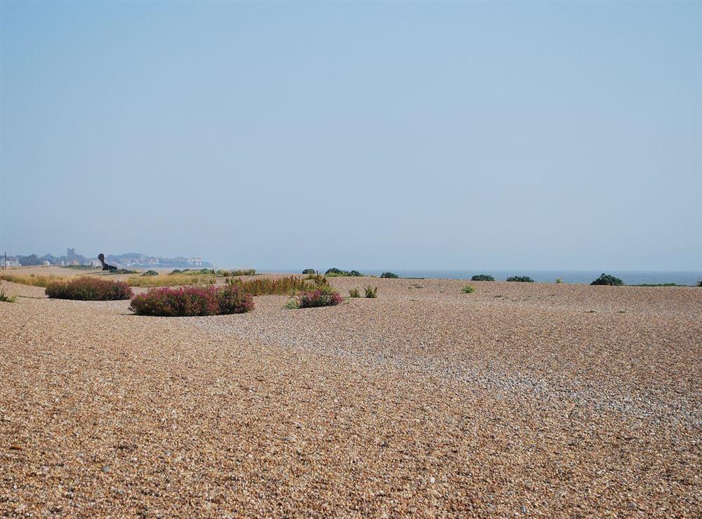 Aldeburgh beach at April Cottage in Clay Common, near Southwold, Suffolk
